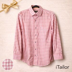 ITailor Pink Lavender Checked Shirt, Medium